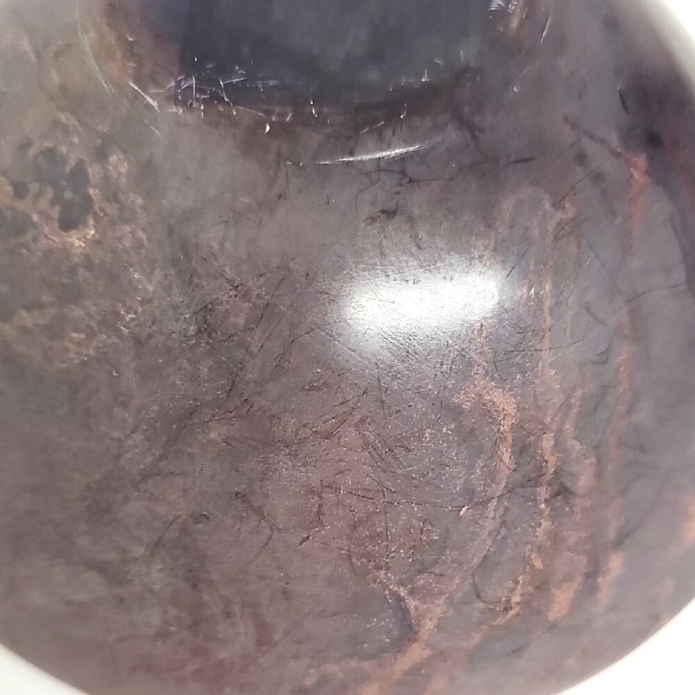 Kenya Artistic Wildlife Elephant Design Soapstone Bowl with Earth Tones 6" Dia. - Picture 7 of 7